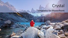  Presentation with rocky - Presentation theme with accents - famous cerro fitz roy background and a light blue colored foreground