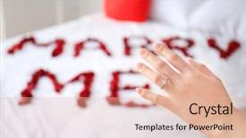  Presentation with commitment - Cool new presentation theme with acceptance commitment - woman accepting marriage proposal backdrop and a lemonade colored foreground