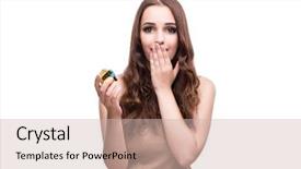  Presentation with white and black woman climbing ladders - Slide deck consisting of acceptance commitment - woman with giftbox isolated background and a soft green colored foreground