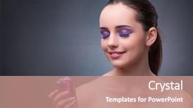  Presentation with young woman diagnosis of sti - PPT layouts consisting of acceptance commitment - young woman receiving small giftbox background and a coral colored foreground