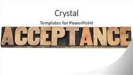  Presentation with word art text edited - Colorful slide deck enhanced with accepting - acceptance word - isolated text backdrop and a white colored foreground