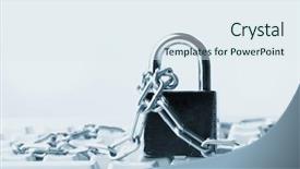  Presentation with computer access control - Cool new presentation with access control - computer keyboard secured with chain backdrop and a sky blue colored foreground