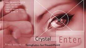  Presentation with eye - Colorful presentation theme enhanced with access control - digital eye scan backdrop and a coral colored foreground