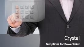  Presentation with access - Cool new slides with access control - man entering safe code backdrop and a dark gray colored foreground
