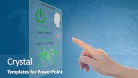  Presentation with secure data access - Colorful PPT theme enhanced with minerary barge full of gravel floating on the chao praya river in bangkok city backdrop and a light gray colored foreground