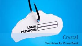  Presentation with password login - Audience pleasing PPT theme consisting of access login and password backdrop and a cyan colored foreground