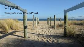  Presentation with access - Amazing presentation theme having access path through dunes backdrop and a light blue colored foreground