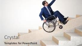  Presentation with wheelchair - Slides with accessibility-concepth-with-wheelchair background and a lemonade colored foreground