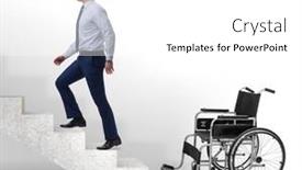  Presentation with wheelchair - Slide set consisting of accessibility-concepth-with-wheelchair background and a white colored foreground