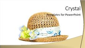  Presentation with digital lady leader - Presentation theme featuring women s accessories - lady's hat isolated background and a white colored foreground