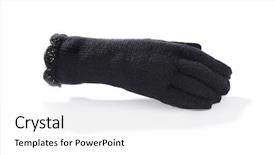  Presentation with gender equality parity empower women - Beautiful theme featuring stylish women's glove isolated backdrop and a white colored foreground