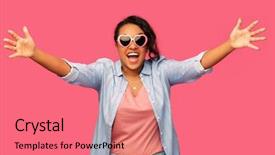  Presentation with american heart - Slide deck with women s accessories - summer valentine's day and emotion background and a coral colored foreground