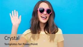  Presentation with bright yellow - Presentation theme consisting of women s accessories - summer valentine's day and people background and a coral colored foreground