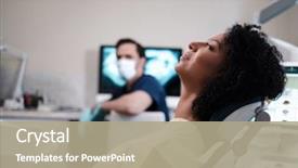  Presentation with private practice - PPT layouts having women s accessories - woman patient at dentist's private background and a  colored foreground