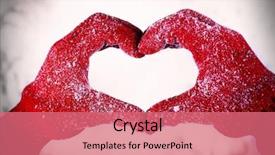  Presentation with red chinese winter festival - Slide deck having women s accessories - woman's hands in red gloves background and a coral colored foreground