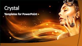  Presentation with fashion accessories - Theme featuring accessories and nails on fire background and a black colored foreground