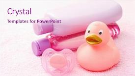  Presentation with baby bath - Cool new presentation theme with accessories for baby bath backdrop and a sky blue colored foreground