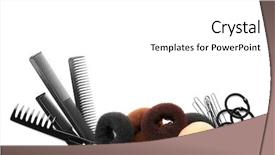  Presentation with accessories - Audience pleasing presentation design consisting of accessories for hairstyle on white background backdrop and a white colored foreground