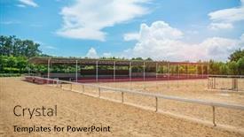  Presentation with events - PPT layouts consisting of accessories-for-horse-trainings background and a coral colored foreground