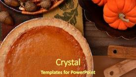  Presentation with feast - Colorful presentation enhanced with accessories including acorns and mini backdrop and a tawny brown colored foreground