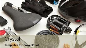  Presentation with accessories - Audience pleasing PPT layouts consisting of accessories on the white background backdrop and a mint green colored foreground