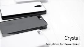  Presentation with cases - Amazing slide set having accessories - raw of black and white backdrop and a white colored foreground