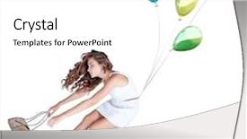  Presentation with accident - Presentation theme featuring accident free - balloons fly with young beautiful background and a  colored foreground