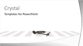  Presentation with electric scooter - Presentation theme consisting of accident-with-electric-scooter background and a white colored foreground