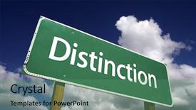  Presentation with accolade - Audience pleasing presentation consisting of accolade - distinction road sign with dramatic backdrop and a ocean colored foreground