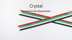 Presentation with december - Audience pleasing slides consisting of accolade - flat ribbon with uae national backdrop and a white colored foreground