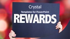  Presentation with rewards - Audience pleasing PPT layouts consisting of accolade - rewards placard with bokeh background backdrop and a ocean colored foreground