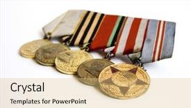  Presentation with soviet - Presentation theme enhanced with accolade - signs of soviet heroes background and a yellow colored foreground