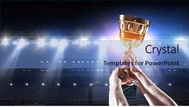  Presentation with victory - Audience pleasing theme consisting of his great victory backdrop and a teal colored foreground