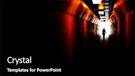  Presentation with tunnel - Beautiful slide deck featuring accomplishments - person walking through a tunnel backdrop and a black colored foreground