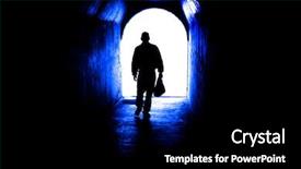  Presentation with tunnel - Cool new slides with accomplishments - person walking through a tunnel backdrop and a black colored foreground