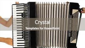  Presentation with accordion - Colorful PPT theme enhanced with accordion isolate on white backdrop and a gray colored foreground