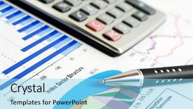  Presentation with management - Presentation theme having account management - analysis of business reports background and a  colored foreground