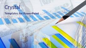  Presentation with excel diagrams - Theme enhanced with account management - valuable papers charts and diagrams background and a sky blue colored foreground