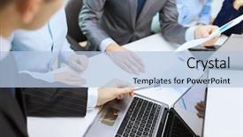  Presentation with files - Slide deck with accountability - business and office concept background and a light blue colored foreground