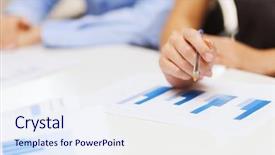  Presentation with stock market abstract business concept - Amazing presentation theme having accountability - business and office concept backdrop and a sky blue colored foreground