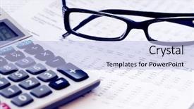  Presentation with calculator - Audience pleasing presentation theme consisting of accountability - checking accounts with a calculator backdrop and a light blue colored foreground