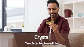  Presentation with online shopping - Cool new PPT layouts with accountability - technology people and online shopping backdrop and a tawny brown colored foreground