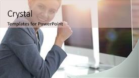  Presentation with accounting financial bank banking account - Theme with accountant working with financial charts background and a  colored foreground