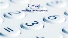  Presentation with calculator - Beautiful slides featuring accounting - calculator keypad backdrop and a sky blue colored foreground