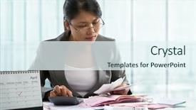  Presentation with tax - Slide deck enhanced with accounting auditing - finishing calculation for tax form background and a sky blue colored foreground