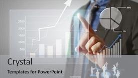  Presentation with financial - PPT layouts having accounting design - businessman with financial symbols coming background and a light gray colored foreground