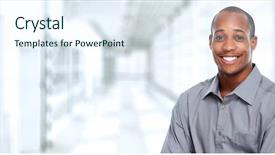  Presentation with black people - Theme consisting of tax student - black businessman background and a sky blue colored foreground