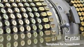  Presentation with accounting - Presentation theme enhanced with accounting history - old office machine background and a  colored foreground