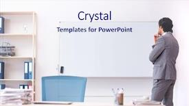  Presentation with businessman standing on maze - Slide set consisting of accounting presentation - young handsome businessman standing background and a sky blue colored foreground