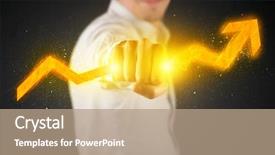  Presentation with older person holding pills - Beautiful PPT theme featuring business person holding a hot backdrop and a coral colored foreground